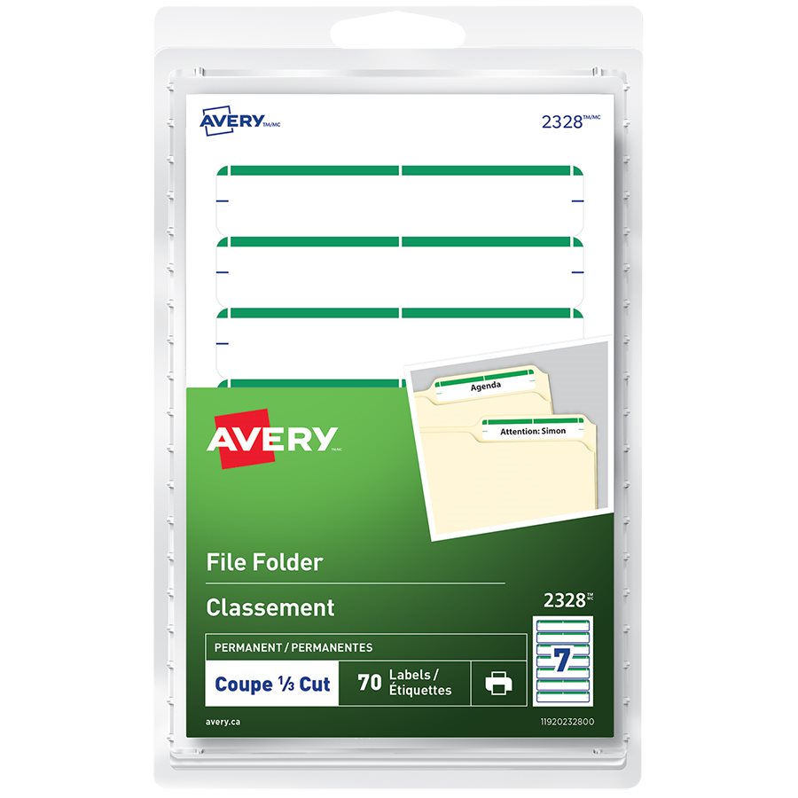 Image Étiquettes de classement autoadhésives