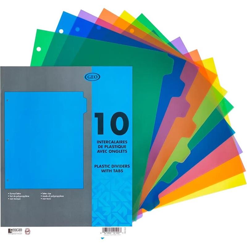 Image Intercalaires de plastique avec onglets