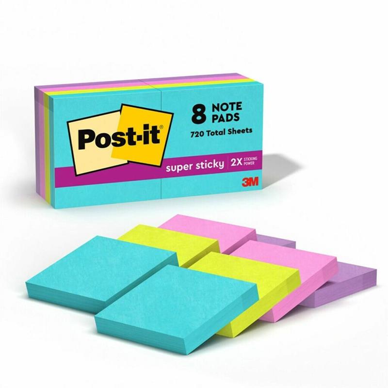 Image Feuillets Post-it® Super Sticky - collection Éclat de lumière