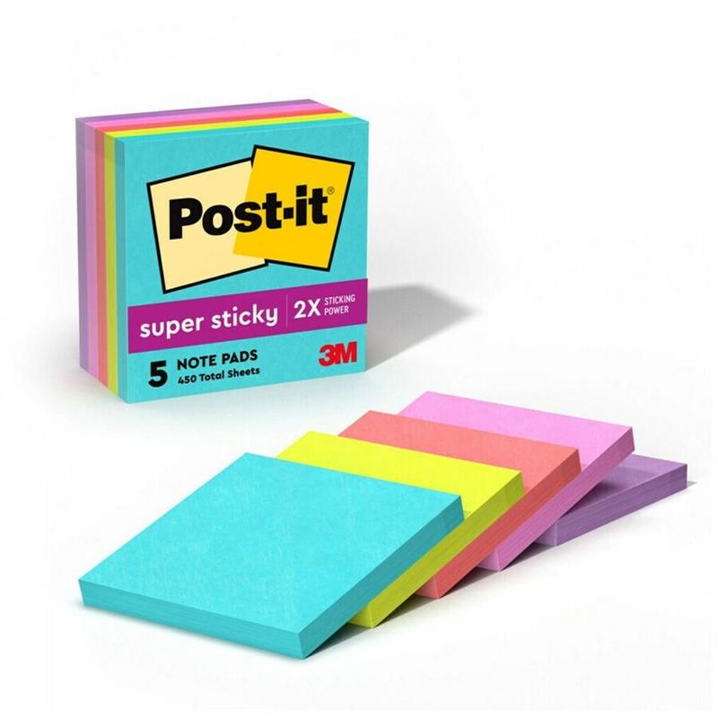 Image Feuillets Post-it® Super Sticky - collection Éclat de lumière