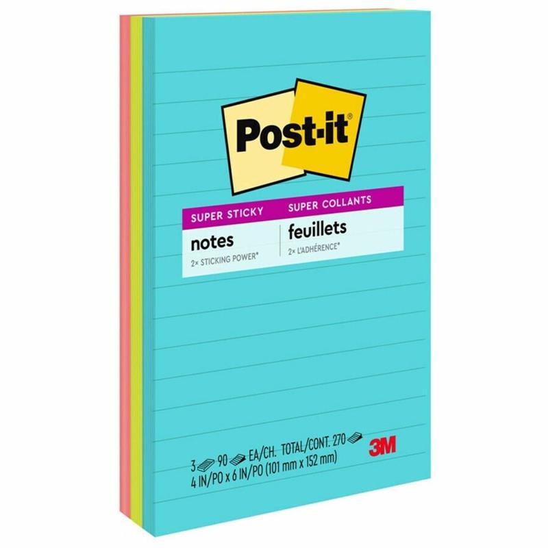 Image Feuillets Post-it® Super Sticky - collection Éclat de lumière