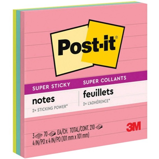 Image Feuillets Post-it® Super Sticky - collection Éclat de lumière