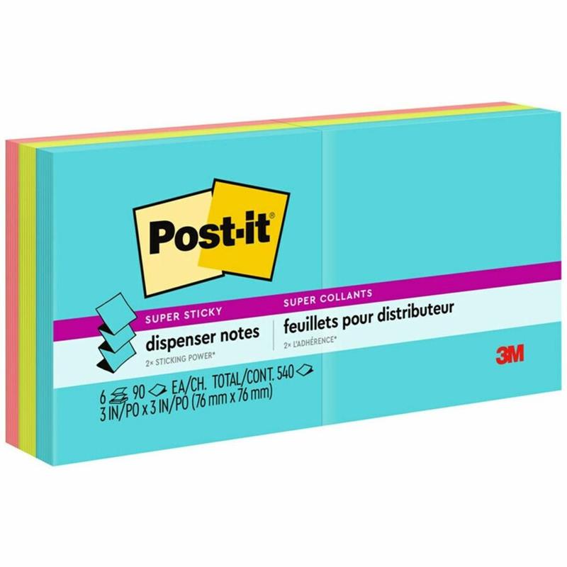 Image Feuillets Post-it® Super Sticky - collection Éclat de lumière