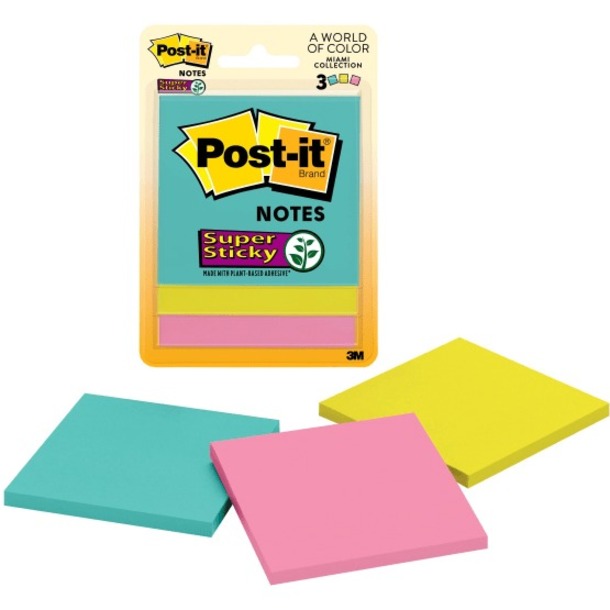 Image Feuillets Post-it® Super Sticky - collection Éclat de lumière