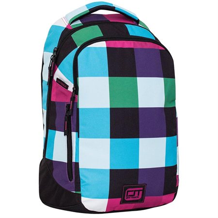 Tiled Backpack pink / black / blue