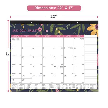 Watercolour Monthly Desk Pad Calendar