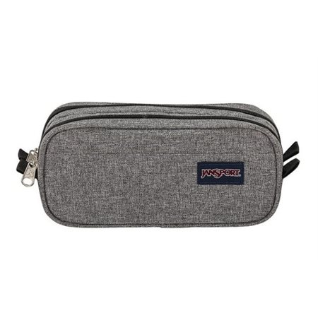 Dual Zippered pencil Case poly gray