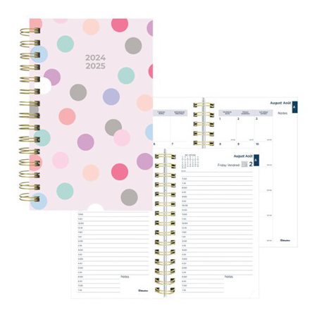 Academic Daily / Monthly 12-month planner (2022-2023) stripes