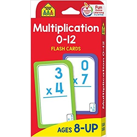 Flash cards multiplication