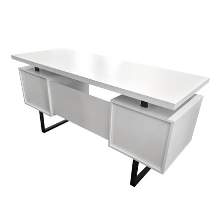 BUREAU 60'' BLANC / METAL NOIR