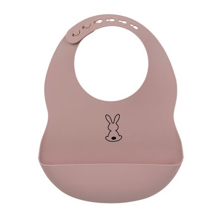Bib in Silicone - old pink