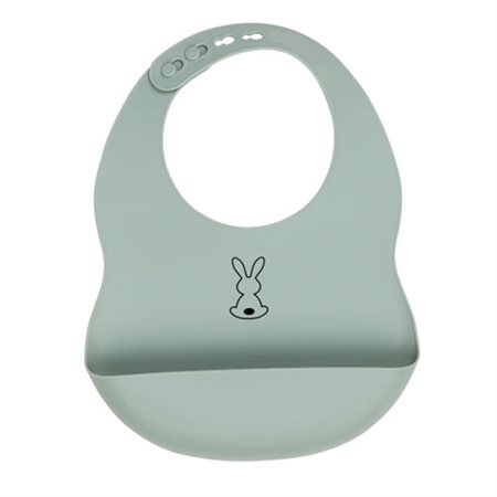 Bib in Silicone - green