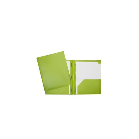 Duo tangs plastifiés à pochettes, vert pâle