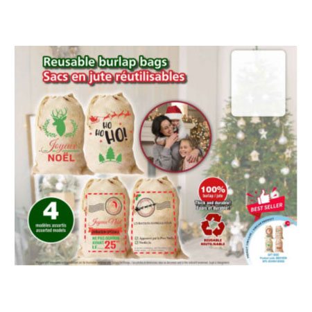 Reusable burlap bags