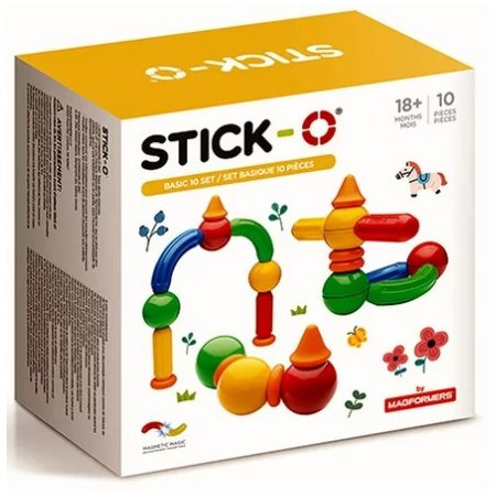 Ensemble de construction magnétique Stick-O Basic (10 pièces)