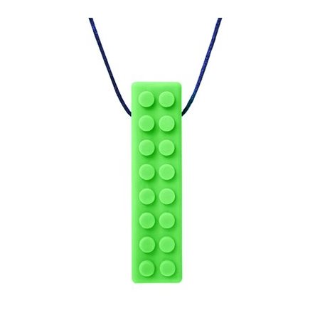 Collier mâchouille lego vert x-ferme