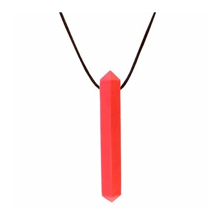 Collier mâchouille kryptonite rouge -souple