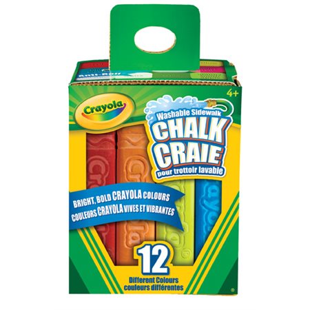 Washable sidewalk chalk